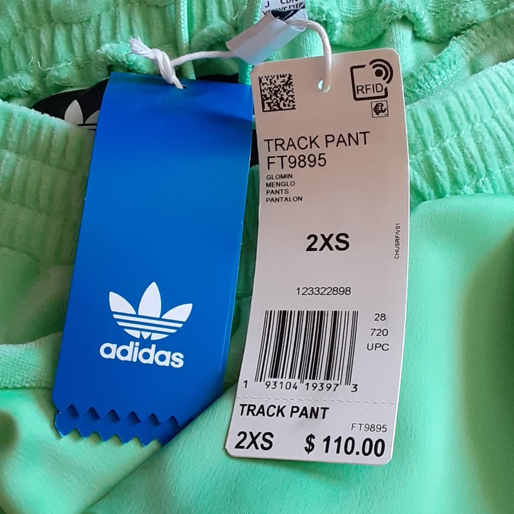 adidas Green Ruffle Track Pants - Picture 8 of 13